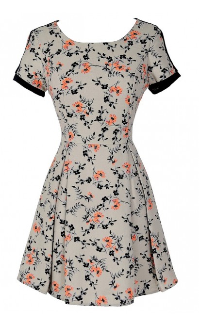 Blooming Brights Flower Print Pleated Dress